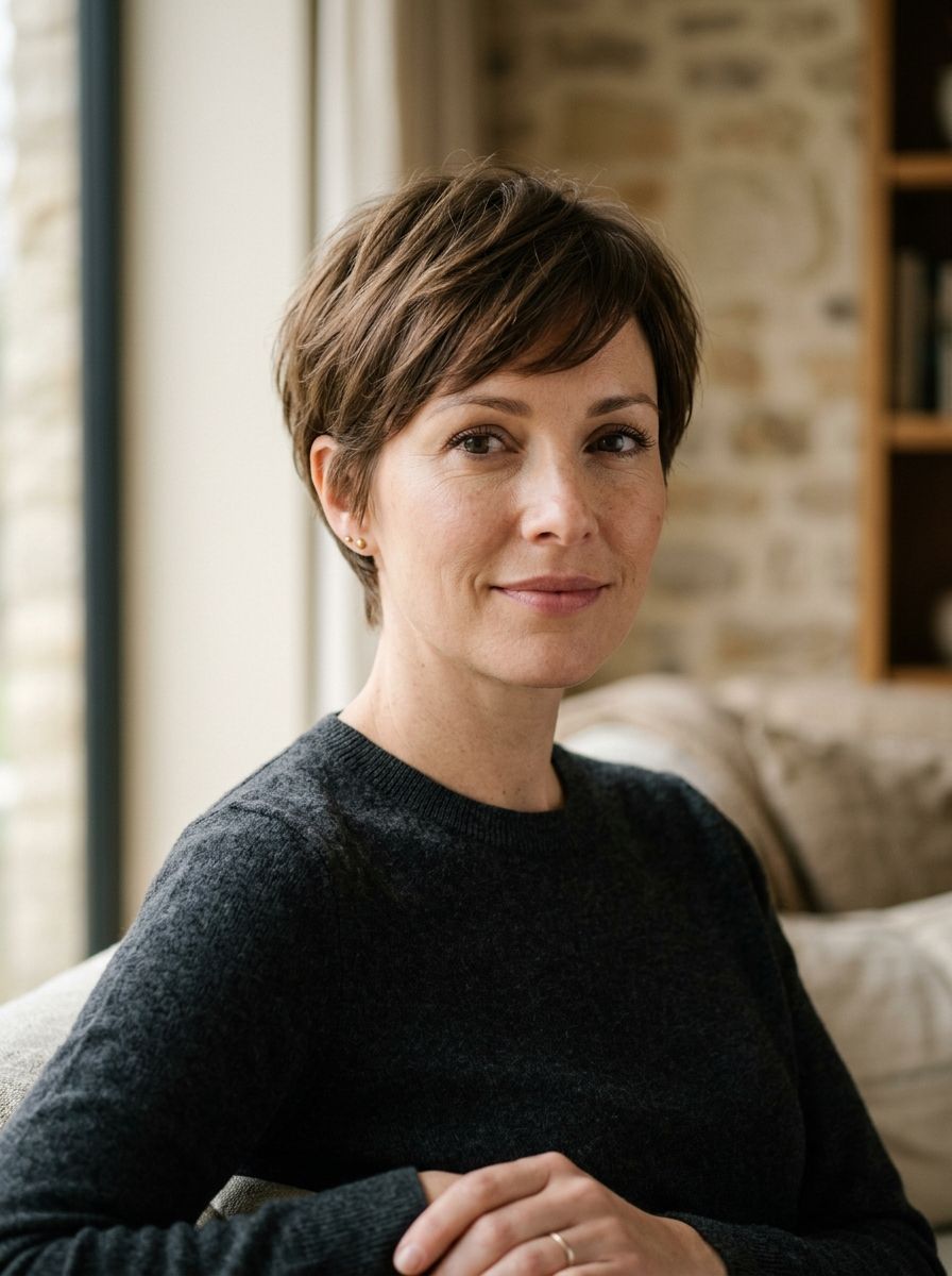 Pixie Cut mit weichen Stufen - Stufenschnitt kurz